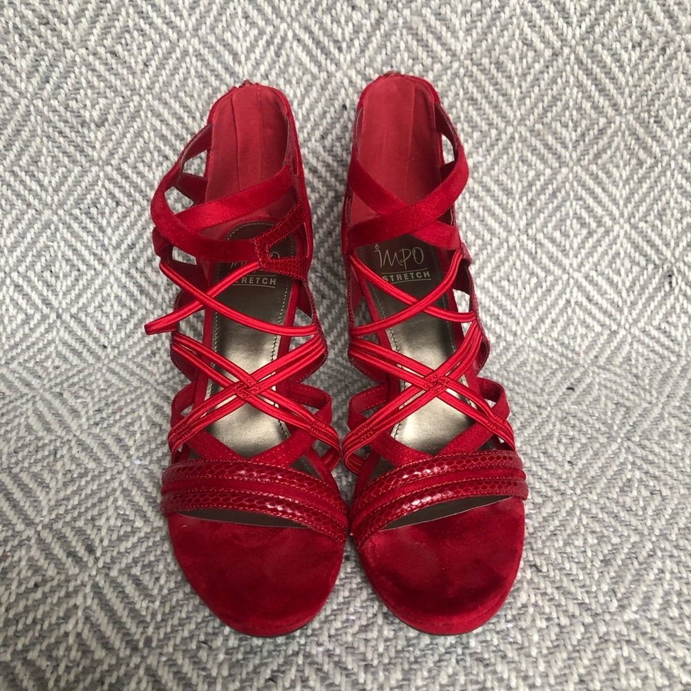 Velvet Red 3” Heels Size 10M